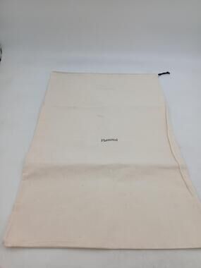 Flattered Dust Bag Womens One Size Beige Canvas Drawstring Shoe Storage Logo